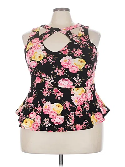 Pre-owned Charlotte Russe Sleeveless Blouse In Black