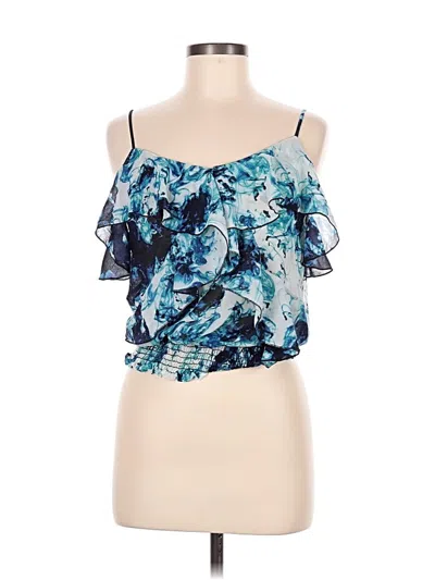 Pre-owned Charlotte Russe Sleeveless Blouse In Blue