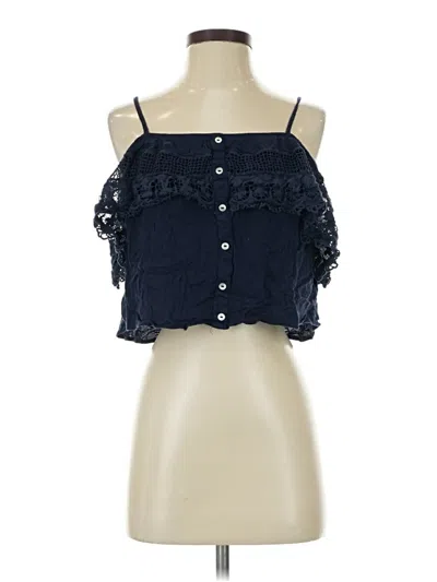 Pre-owned Charlotte Russe Sleeveless Blouse In Blue