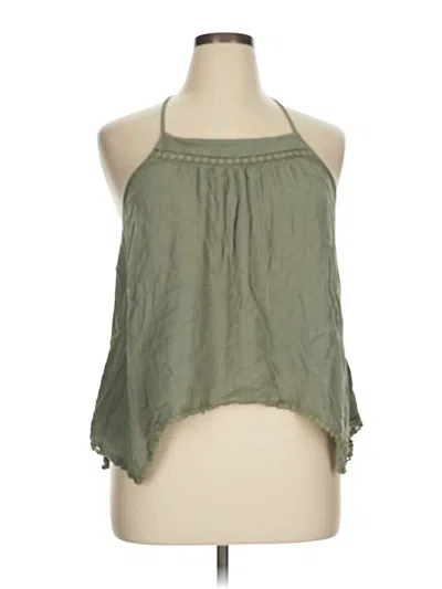 Pre-owned Charlotte Russe Sleeveless Blouse In Green