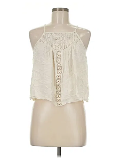Pre-owned Charlotte Russe Sleeveless Blouse In Ivory
