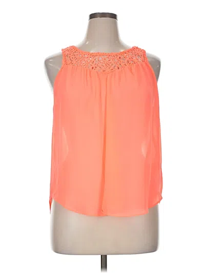 Pre-owned Charlotte Russe Sleeveless Blouse In Orange