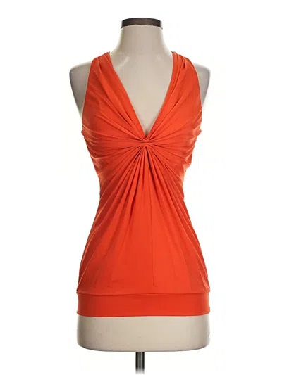 Pre-owned Charlotte Russe Sleeveless Blouse In Orange