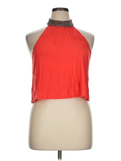 Pre-owned Charlotte Russe Sleeveless Blouse In Red