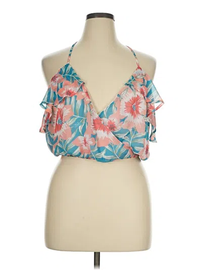 Pre-owned Charlotte Russe Sleeveless Blouse In Teal
