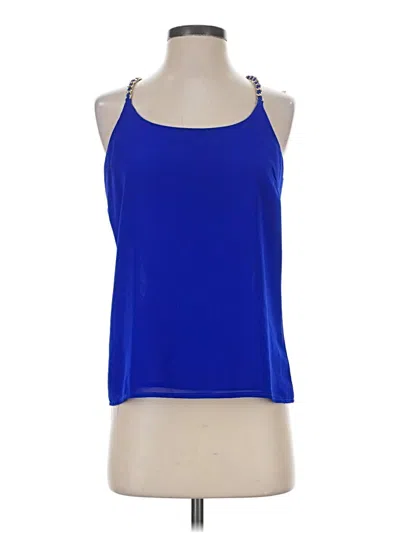 Pre-owned Charlotte Russe Sleeveless Top Blue Halter Neckline Tops