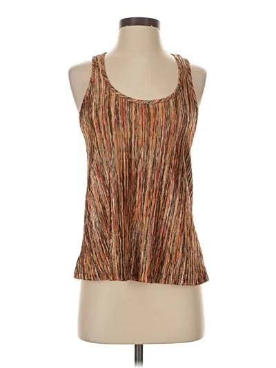 Pre-owned Charlotte Russe Sleeveless Top Brown Halter Neckline Tops