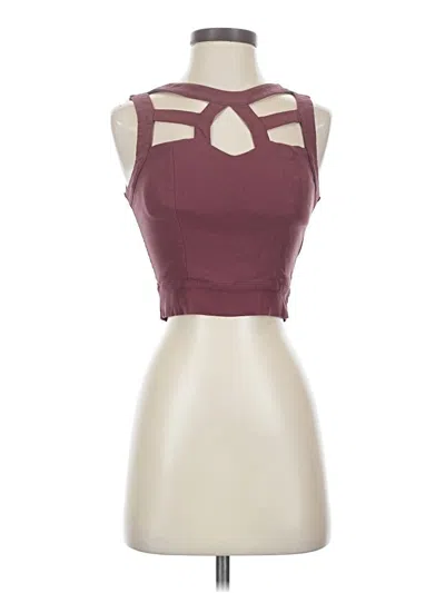 Pre-owned Charlotte Russe Sleeveless Top Burgundy Keyhole Neckline Tops