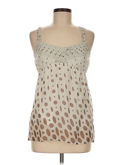 Pre-owned Charlotte Russe Sleeveless Top Tan Halter Neckline Tops