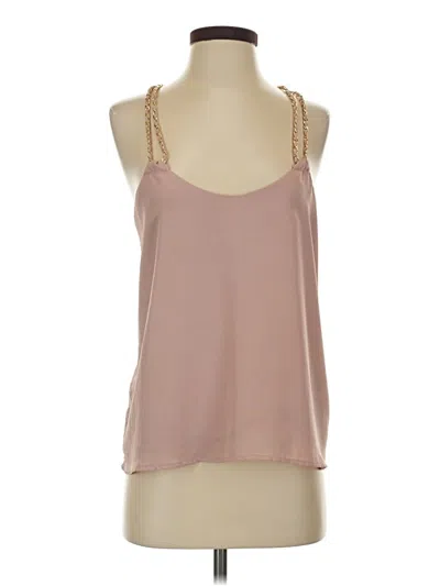 Pre-owned Charlotte Russe Sleeveless Top Tan Halter Neckline Tops