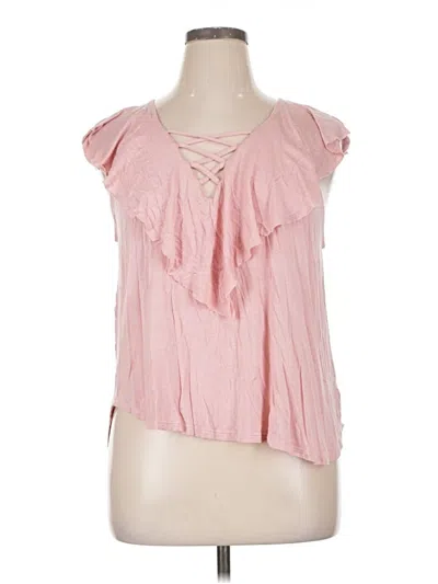 Pre-owned Charlotte Russe Sleeveless T-shirt In Pink