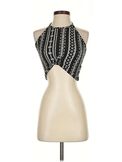 Pre-owned Charlotte Russe Tank Top Black Halter Neckline Tops