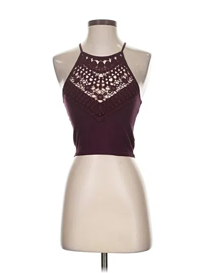 Pre-owned Charlotte Russe Tank Top Burgundy Halter Neckline Tops