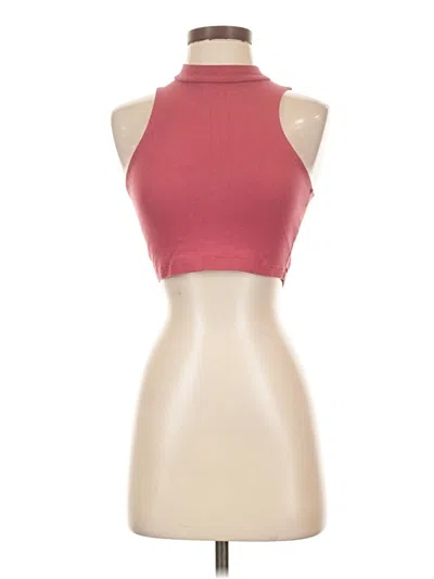 Pre-owned Charlotte Russe Tank Top Burgundy Halter Neckline Tops