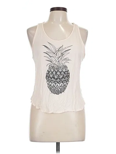 Pre-owned Charlotte Russe Tank Top Ivory Halter Neckline Tops