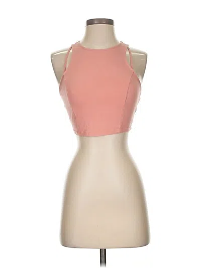 Pre-owned Charlotte Russe Tank Top Pink Halter Neckline Tops