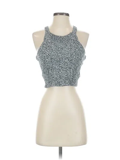 Pre-owned Charlotte Russe Tank Top Silver Halter Neckline Tops