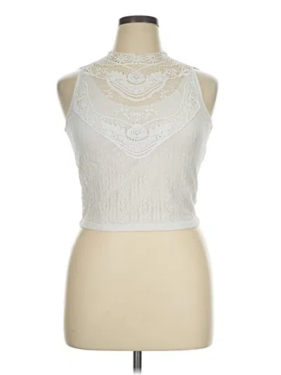 Pre-owned Charlotte Russe Tank Top Silver Halter Neckline Tops