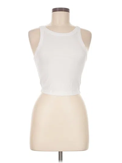 Pre-owned Charlotte Russe Tank Top White Halter Neckline Tops