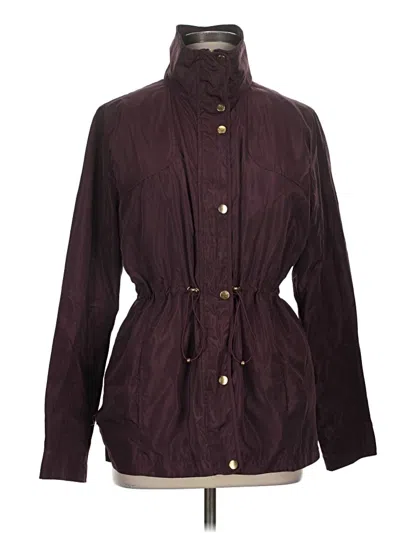 Pre-owned Charlotte Russe Trenchcoat In Burgundy