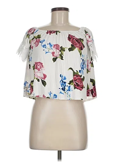 Pre-owned Charlotte Russe Tube Top Ivory Strapless Neckline Tops