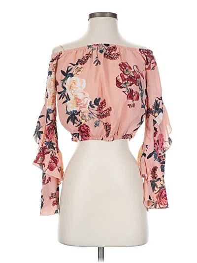 Pre-owned Charlotte Russe Tube Top Pink Off The Shoulder Neckline Tops