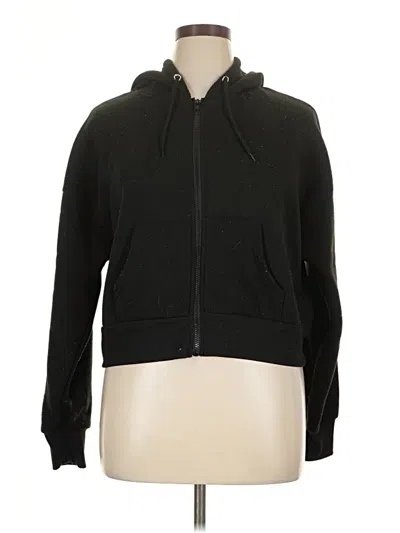 Pre-owned Charlotte Russe Zip Up Hoodie In Black