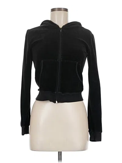 Pre-owned Charlotte Russe Zip Up Hoodie In Black