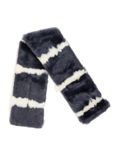 Pre-owned Charlotte Simone Acrylic Scarf In Blue