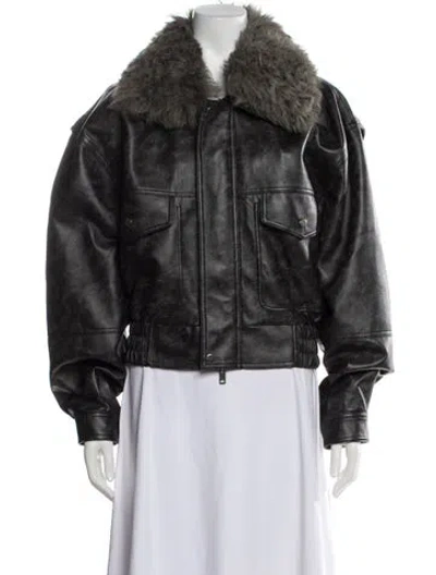 Pre-owned Charlotte Simone Bomber Jacket In Black