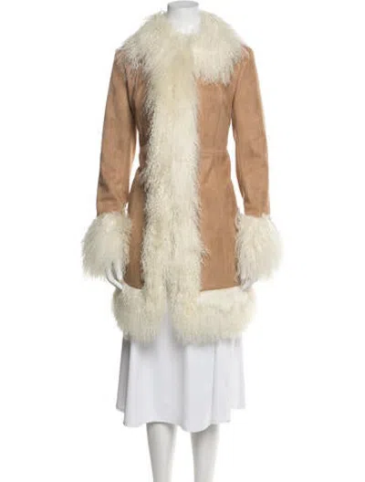 Pre-owned Charlotte Simone Faux Fur Coat W/ Tags In Brown