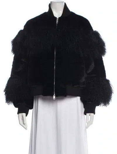 Pre-owned Charlotte Simone Faux Fur Jacket In Black