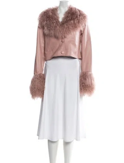 Pre-owned Charlotte Simone Faux Fur Jacket W/ Tags In Pink