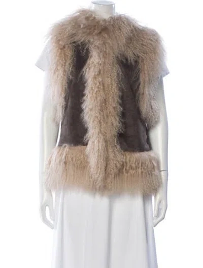 Pre-owned Charlotte Simone Vest In Neutral