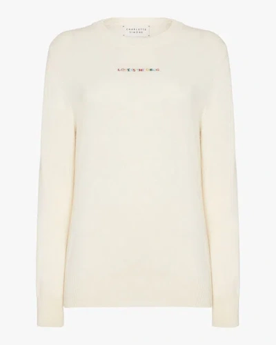Charlotte Simone Women's Love Is The Drug Jumper Top In Neutral