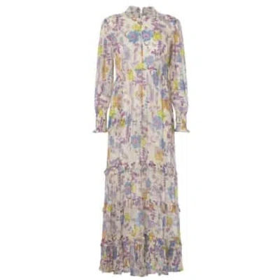 Charlotte Sparre Savy Dress Floral Fun Multi In Gray