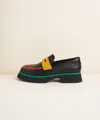 Charlotte Stone Adam Mismatched Lug Sole Penny Loafer In Black