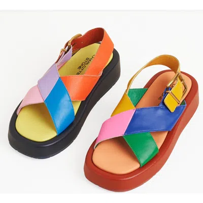 Charlotte Stone Anto Slingback Flatform Sandal In Multi