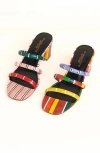 Charlotte Stone Belle Mismatch Slide Sandal