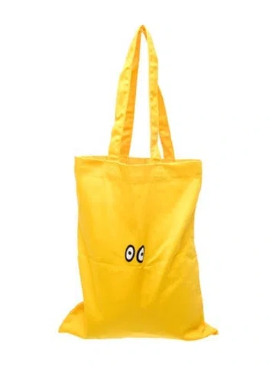 Pre-owned Charlotte Stone Canvas Tote In Yellow