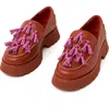 Charlotte Stone Chandler Tasseled Lug Sole Loafer In Brown