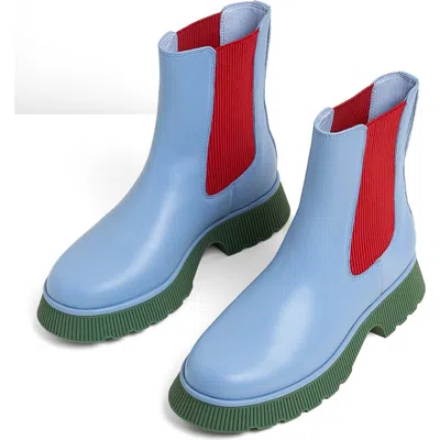 Charlotte Stone Esmee Lug Sole Chelsea Boot In Blue