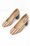 Charlotte Stone Estee Multicolor Square Toe Pump In Brown