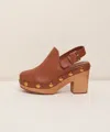 Charlotte Stone Hari Platform Slingback Studded Clog In Luggage