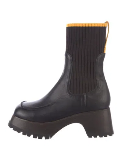 Pre-owned Charlotte Stone Leather Boots In Brown