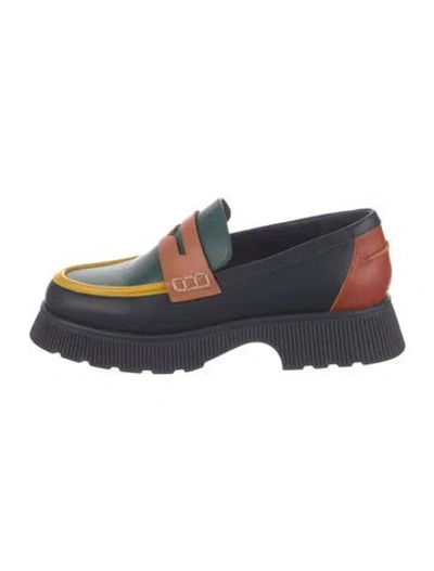 Pre-owned Charlotte Stone Leather Mules In Blue