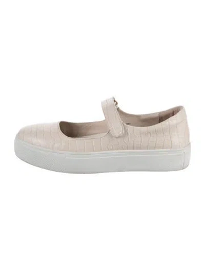Pre-owned Charlotte Stone Leather Printed Sneakers In Orange