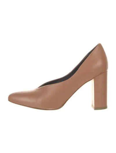Pre-owned Charlotte Stone Leather Pumps In Brown