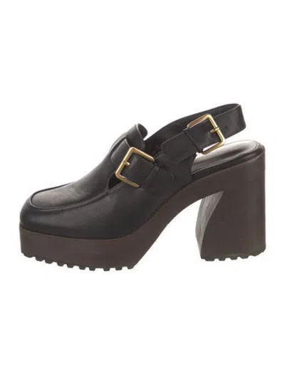 Pre-owned Charlotte Stone Leather Pumps In Brown