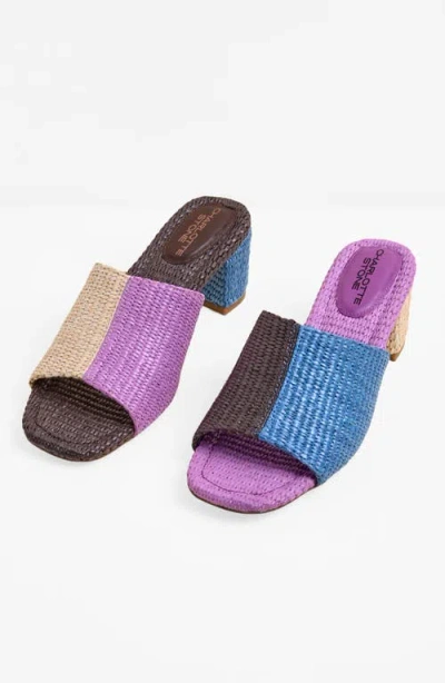 Charlotte Stone Lenu Mismatch Woven Slide Sandal In Multi